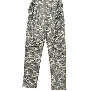 Pasley Pants Womens Juniors Size 3 Black White Lounge Pants Balloon Artsy Flower